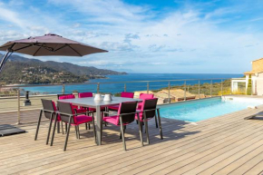 Villa Albizia 6P, private heated pool sea view 5 minutes from Favone Beach